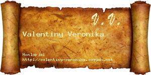 Valentiny Veronika névjegykártya